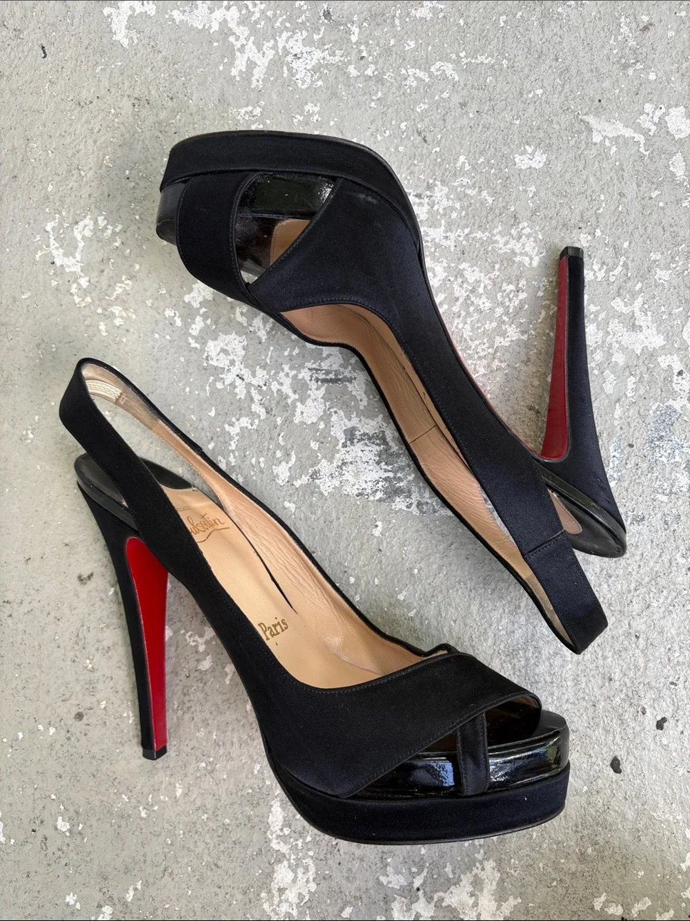 Christian Louboutin Very Croise sling back heels